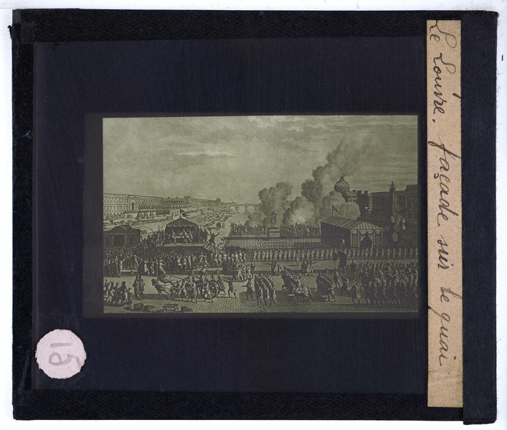 Paris pendant la Révolution. Le Louvre, façade sur le quai.
