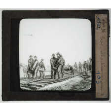 Amérique du Nord. Pose des traverses.