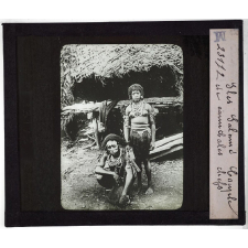 Nouvelle Guinée. Iles Salomé. Couple de cannibales chefs.