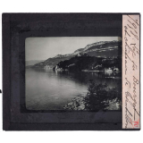Les Alpes. Lac du Bourget et château de Chatillon.
