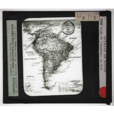 Nitrate de soude. Carte de l'Amérique du Sud.