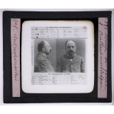 L'Anthropométrie appliquée à l'identification judiciaire - système A. Bertillon. Modèle de fiche anthropométrique.