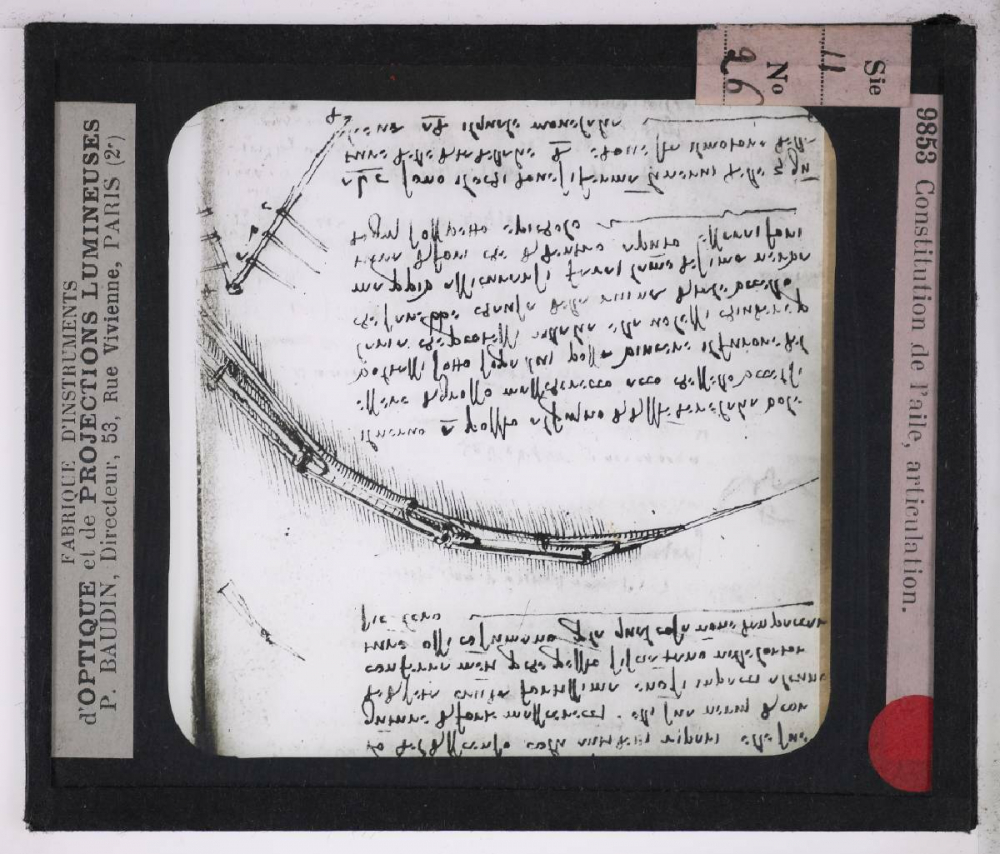 L'Art de voler chez nos ancêtres - Léonard de Vinci, constructeur d'aéroplanes. Constitution de l'aile, articulation.