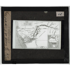Voyage de Brazza. Carte de l'expédition.