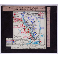Guerre de 1870 - 3ème et 4ème parties. Plan de la bataille d'Héricourt.