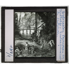Cambodge exploration Fournereau. Embarquement des sculptures.