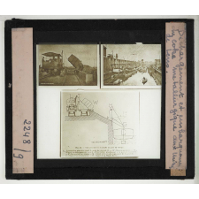 Fabrication de la fonte. Déchargement et embarquement du coke métallurgique aux usines de Lens.