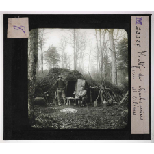 Produits des forêts. Hutte de charbonniers. Forêt d'Orléans.