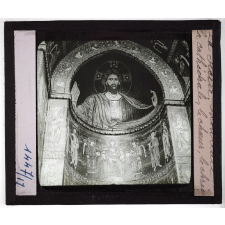 Sicile. Monreale. La cathédrale, le chœur, le christ.