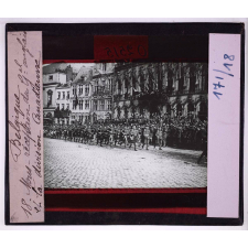 La Belgique en 1918. Mons, réception du gal anglais et la division Canadienne.