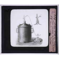 Vin, bière, cidre et vinaigre. Bidon et col du bidon pour préparer la levure de bière dans le procédé Pasteur.
