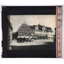 Goethe (I). Weimar, Histor. Hâuser am Markt.