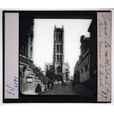 Gand. La cathédrale de Saint Bavon, la façade.