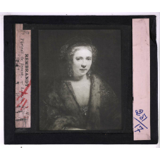 La Peinture au musée du Louvre. Rembrandt. Portrait de femme.