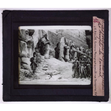 Le Directoire. Les soldats français visitant les temples de Karnak.