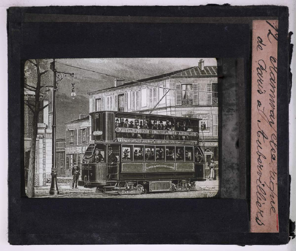 La Traction électrique. Tramway électrique de Paris à Aubervilliers.