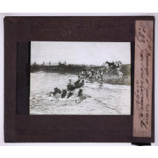 Art Militaire. Passage d'une rivière par des chevaux à la nage.