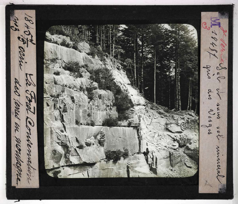 Conservation des terres en montagne et sur les pentes. Action de la forêt sur le sol et sur le régime des eaux, pâturages, prés, bois, correction des torrents. Sol et sous-sol minéral. Grès des Vosges.