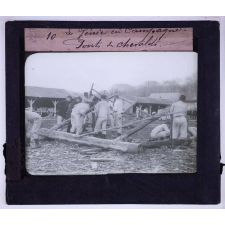 Le Génie en campagne. Pont de chevalets.