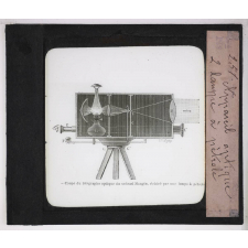 Le Télégraphe. Appareil optique, lampe à pétrole.