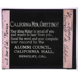 Université de Californie. Message.