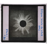 La Terre et le soleil. Eclipse totale de soleil. 1883.