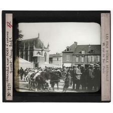 Normandie, Pays de Caux et d'Auge. Marché aux bêtes à cornes. Yvetot. Seine Inférieure.