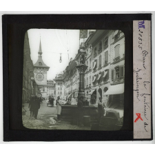 Suisse, les villes. Berne : La fontaine de Zochringen.