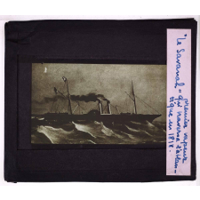 Les Villes flottantes. Le Savannah, premier vapeur qui traversa l'atlantique en 1818.