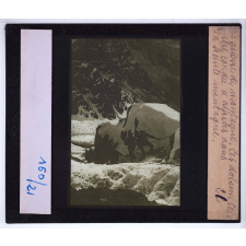 La Guerre de montagne dans les Dolomites (août 1915 - avril 1916). Une cordée d'alpins dans la haute montagne.