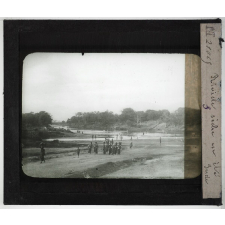 L'Inde. Rivière sèche en été.