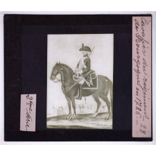 Costumes militaires des 17e et 18e siècles. Cavalier du régiment de Bourgogne en 1786.