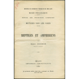 Reptiles et amphibiens. Notices sur les vues. 