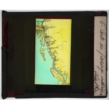 Alaska. Carte du passage intérieur.