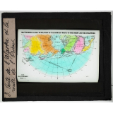 Alaska. Carte de l'Alaska et la route de l'Orient.
