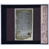 Histoire de l'écriture en France. Chartre mérovingienne en cursive 695.