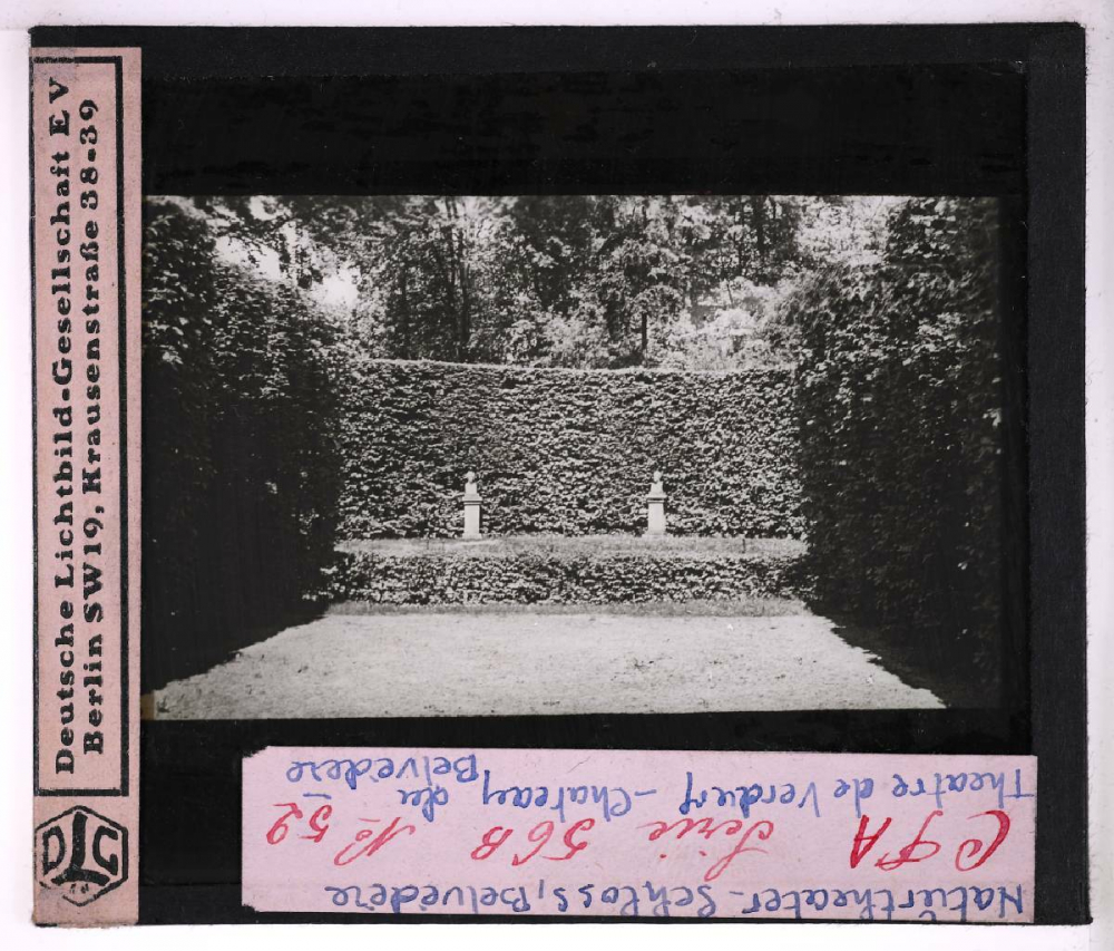 Goethe (II). Naturtheater, Schloss Belvédère. Théâtre de verdure, château du Belvèdère.