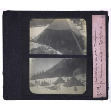 Le Ski. a - Intérieur de tente norvégienne, b - Bivouac avec tentes norvégiennes.