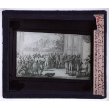 Le Consulat. Barthélemy, Président du Sénat, lit à Napoléon l'acte instituant le Consulat à vie.