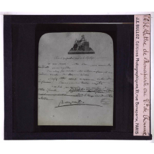 Une Visite aux Archives nationales. Lettre de Bonaparte au Cte de Provence.