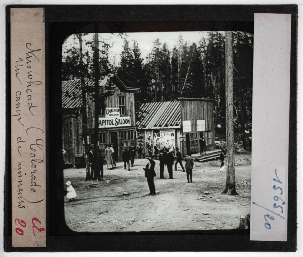 Etats-Unis. Région des montagnes Rocheuses. Arrowhead (Colorado). Un camp de mineurs.