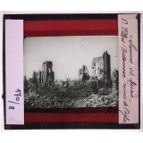 Somme et Marne en 1918. Villers-Bretonneux, ruines de l'église.