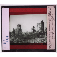 Somme et Marne en 1918. Villers-Bretonneux, ruines de l'église.