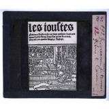 Origines de l'imprimerie en France. Programme de tournoi. Pierre-le-Caron.