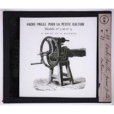 Machines agricoles. Hache-paille pour petite culture.