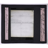 L'Anthropométrie appliquée à l'identification judiciaire - système A. Bertillon. Modèle de fiche anthropométrique.