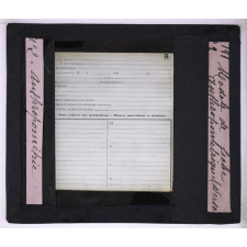 L'Anthropométrie appliquée à l'identification judiciaire - système A. Bertillon. Modèle de fiche anthropométrique.