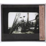 Les Câbles de télégraphie sous-marine. Machine de pose et dynamomètre arrière du François Arago.