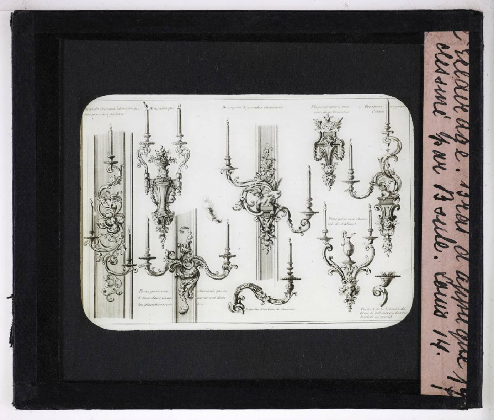 Le Luminaire à travers les âges. Bras d'applique dessiné par Boule. Louis 14.