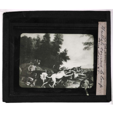La Chasse. Hallali courant le loup sous Louis XV.